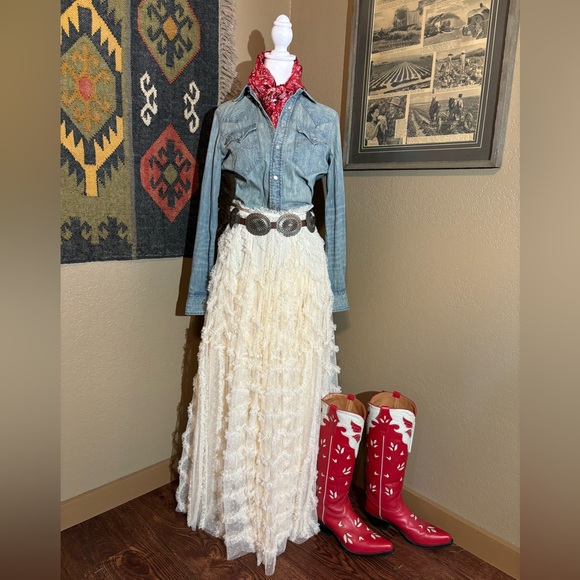 Needle & Thread Ruffle Skirt - Picture 1 of 11